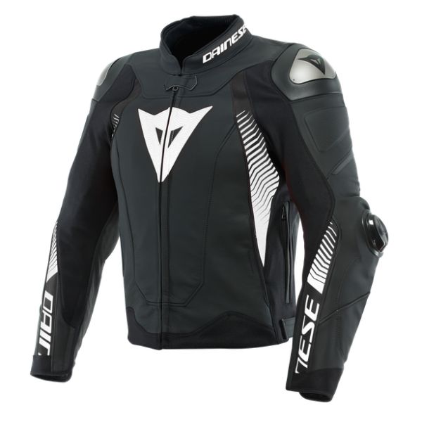 Dainese Moto Gear Dainese Leather Moto Jacket Super Speed 4 Black-Matt/White 23