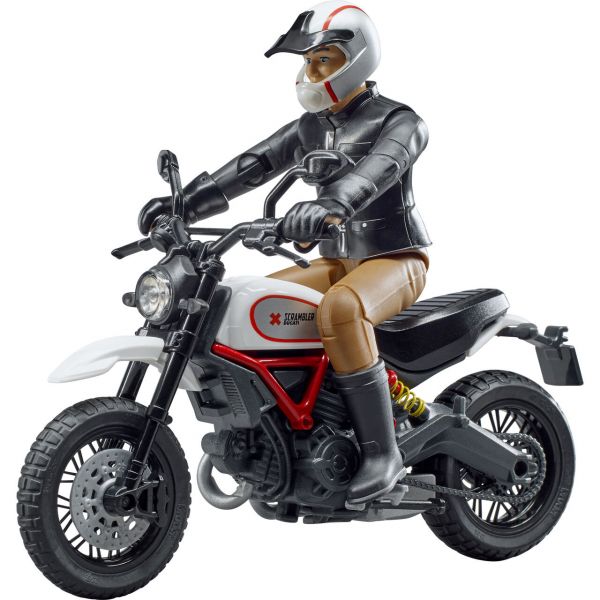  New Ray Scale Model Scrambler Ducati Desert With Driver