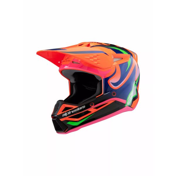 Casti MX-Enduro Copii Alpinestars Casca Moto MX/Enduro Copii Supertech M3 Youth Deegan Orange/Pink/Purple 24