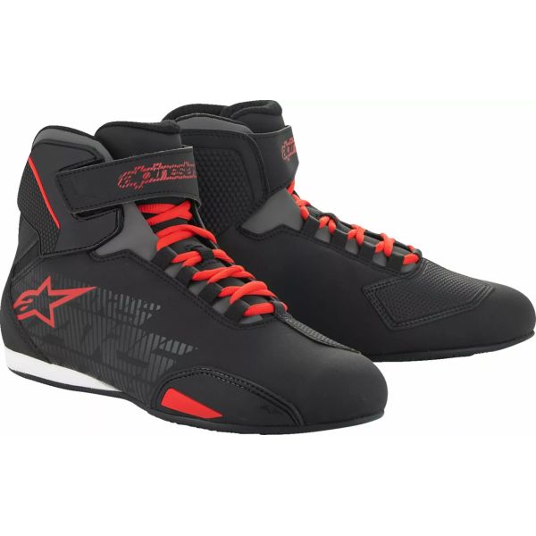 Cizme Moto Scurte/Urban Alpinestars Ghete Moto Sektor Black/Red 24
