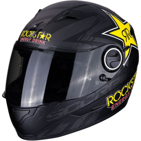  Scorpion Exo Casca Moto Full-Face Exo 490 Rockstar Matt Black/Yellow/Red