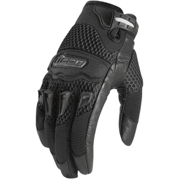 Gloves Womens Icon Moto Textile/Leather Gloves Lady Twenty Niner Ce Black