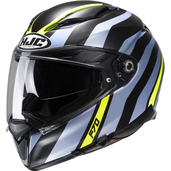 Full face helmets HJC Full-Face Moto Helmet F70 Galla Metal Blue/Black/Yellow Fluo 24