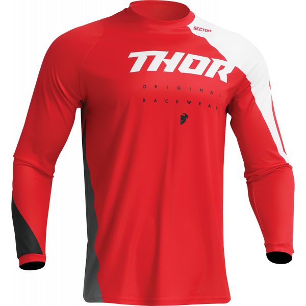  Thor Tricou Moto Enduro Sector Edge Red/White 23