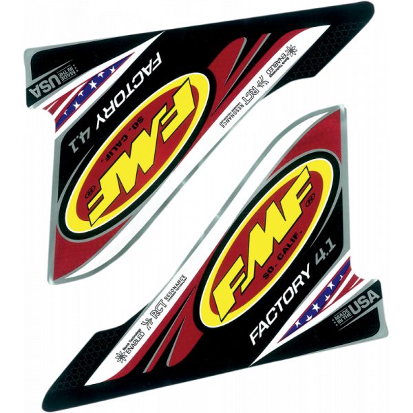 Graphics FMF Racing Factory 4.1 Usa Wrap Logo Decal Replacement 2pcs