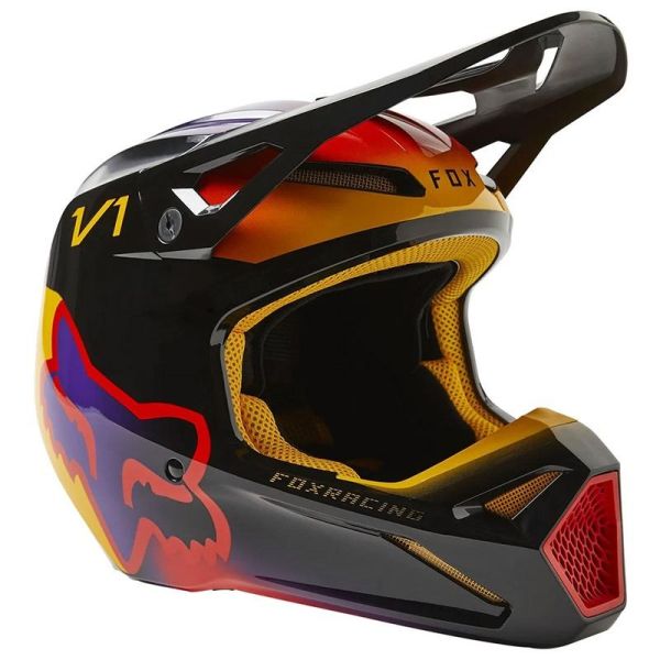 Helmets MX-Enduro Fox Racing Moto MX Helmet V1 TOXSYK Dot/Ece Black 23