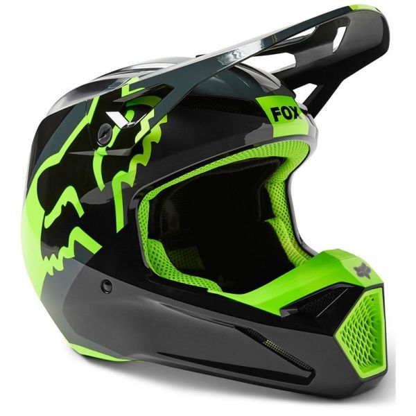  Fox Racing Casca Moto MX V1 XPOZR Dot/Ece Black/Green 23