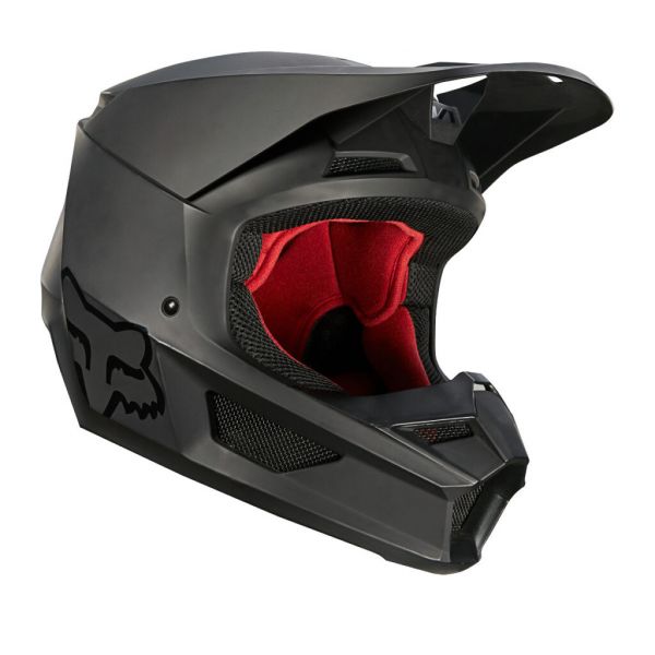 Helmets MX-Enduro Fox Racing V1 Matte Black MX Helmet 
