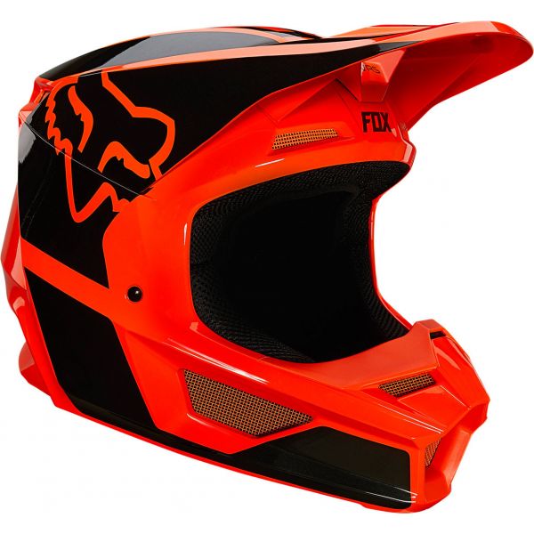 Helmets MX-Enduro Fox Racing V1 Revn Black/Orange MX Helmet