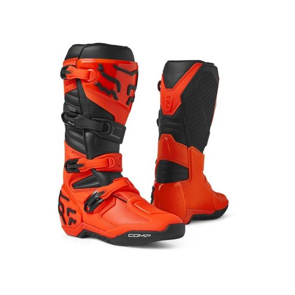Boots MX-Enduro Fox Racing Enduro Moto Boots Comp Black/Flo Orange