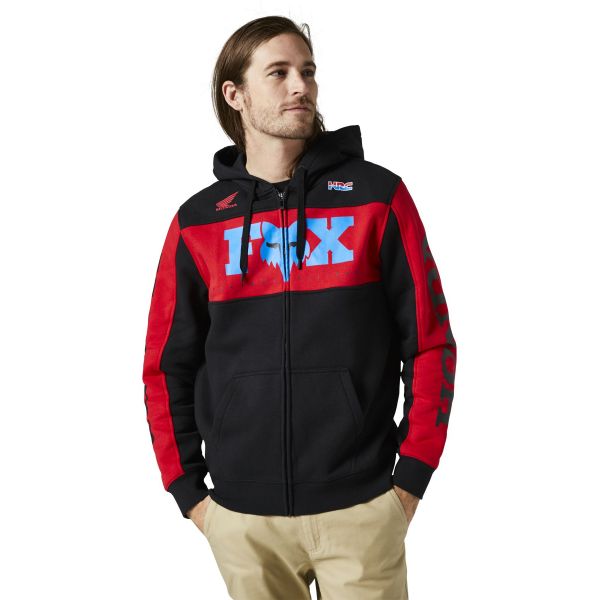 Geci/Hanorace Casual Fox Racing Hanorac Honda Zip Black/Red