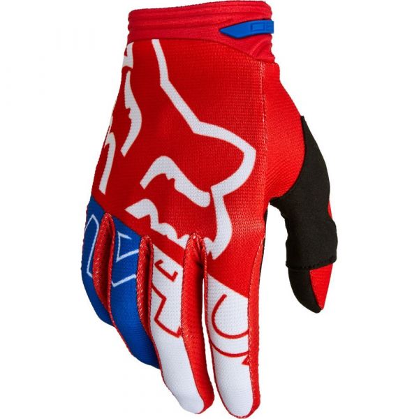 Gloves MX-Enduro Fox Racing Enduro 180 Skew Blue/Red/White Moto Gloves