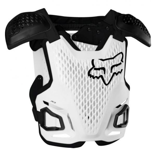  Fox Racing R3 White Protection Vest