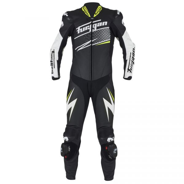  Furygan Full Ride White/Black/Fluo Leather Suit