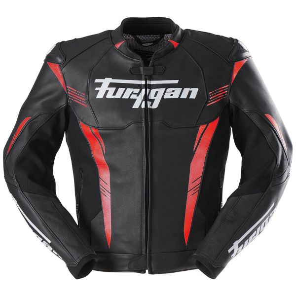 Leather Jackets Furygan Leather Moto Jacket Pro One Black-Red-White 6030-102