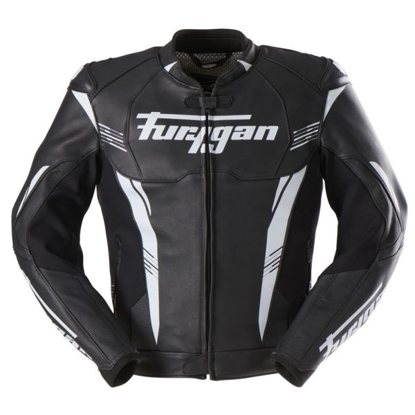 Leather Jackets Furygan Leather Moto Jacket Pro One Black-White 6030-143