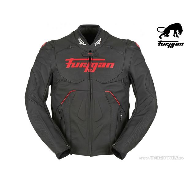 Leather Jackets Furygan Moto Jacket Leather Raptor Evo Black/Red