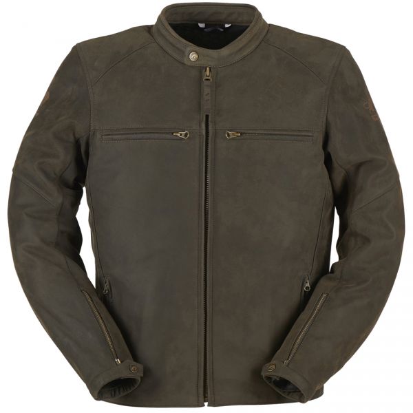 Leather Jackets Furygan Leather Moto Jacket Vince V3 Brown