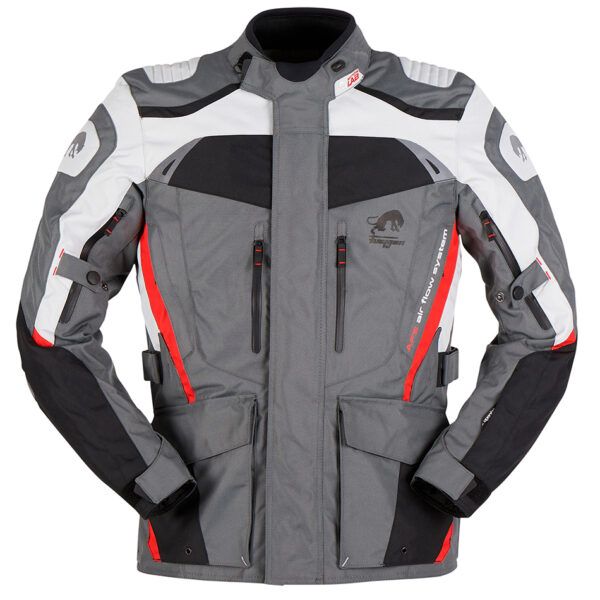 Textile jackets Furygan Textile Moto Jacket Apalaches Black-Grey-Red 6364-132