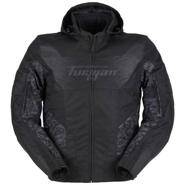 Textile jackets Furygan Textil Moto Jacket Shard Hv Black-reflective grey 6480-1050