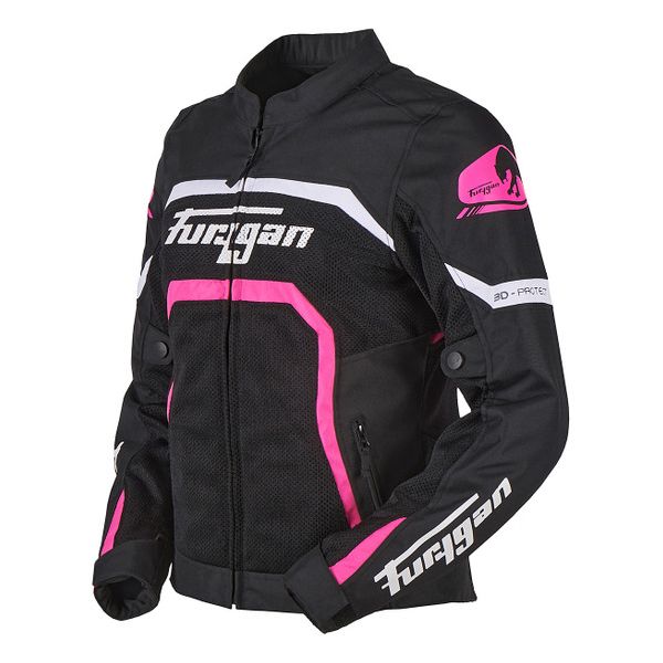  Furygan Textile Moto Jacket Mistic Evo Lady Black-White-Pink 6377-1027