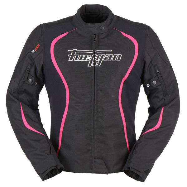  Furygan Textile Moto Jacket Odessa Lady Black-White-Pink 6464-1027