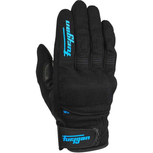 Gloves Womens Furygan Moto Gloves Lady Textile Jet D3O Black/Turquoise