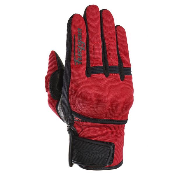 Gloves Womens Furygan Moto Gloves Lady Textile Jet D3O Burgundy/Black