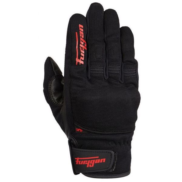 Gloves Racing Furygan Moto Gloves Textile/Leather Jet D3O Black Red