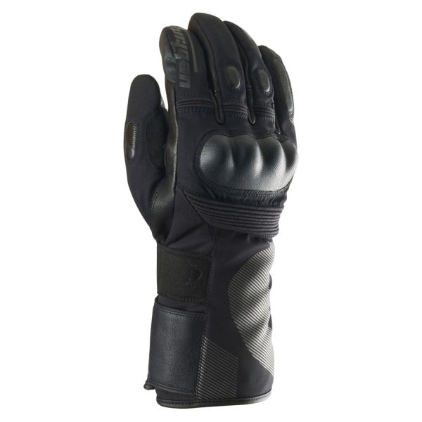 Gloves Touring Furygan Textile/Leather Moto Gloves Watts Black 4576-1
