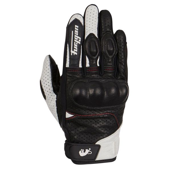 Gloves Racing Furygan Leather Moto Gloves TD21 Vented Black-White-Red 4489-169