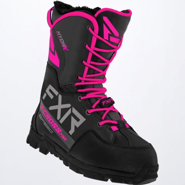 Women's Boots FXR Lady Snowmobil Boots X-Cross Pro Speed Black/Fuchsia