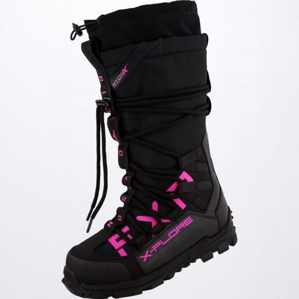 Women's Boots FXR Lady Snowmobil Boots X-Plore Black/Fuchsia