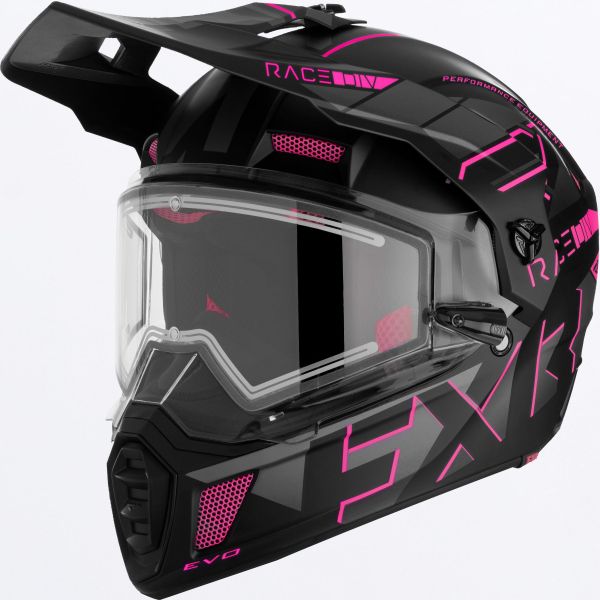 Helmets FXR Clutch X Evo Helmet With E Shield Electric Pink 