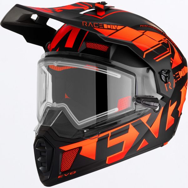  FXR Clutch X Evo Helmet With E Shield Orange 