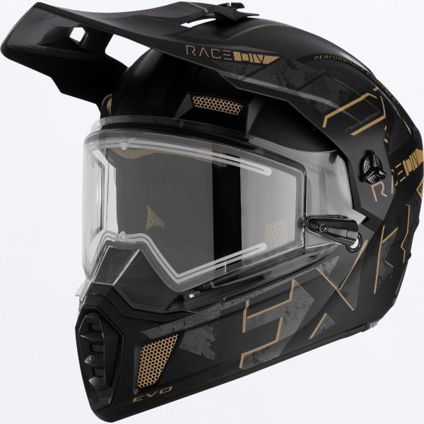 Helmets FXR Clutch X Evo Helmet With E Shield Stealth Canvas 