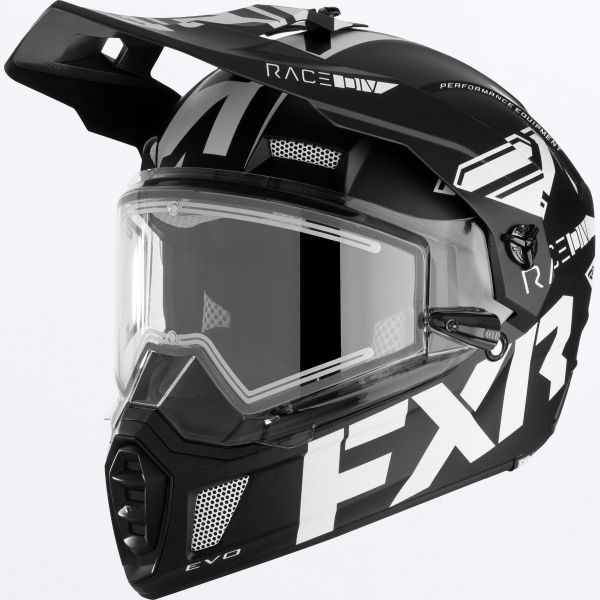  FXR Casca Moto Enduro/Snow Clutch X Evo With E Shield White 