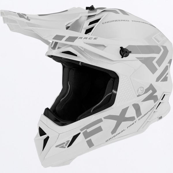 FXR Casca Moto Enduro/Snow Helium Prime With Auto Buckle White 