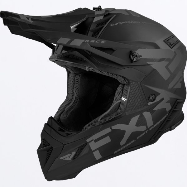 Helmets MX-Enduro FXR Helium Prime Helmet With D-Ring Black 