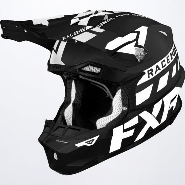  FXR Casca Moto Enduro Blade Race Div Black/White