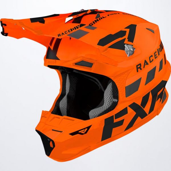 Helmets MX-Enduro FXR Snow Helmet Blade Race Div Orange/Black