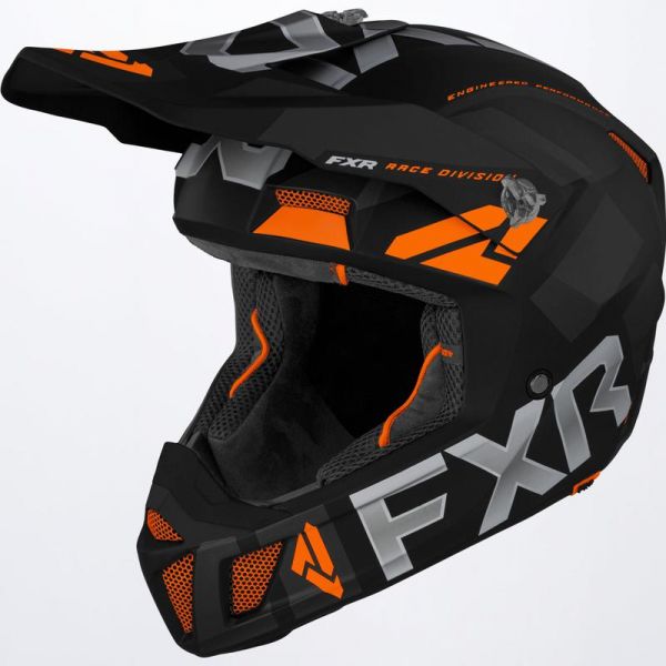 Helmets MX-Enduro FXR Snow Helmet Clutch Evo Black/Orange