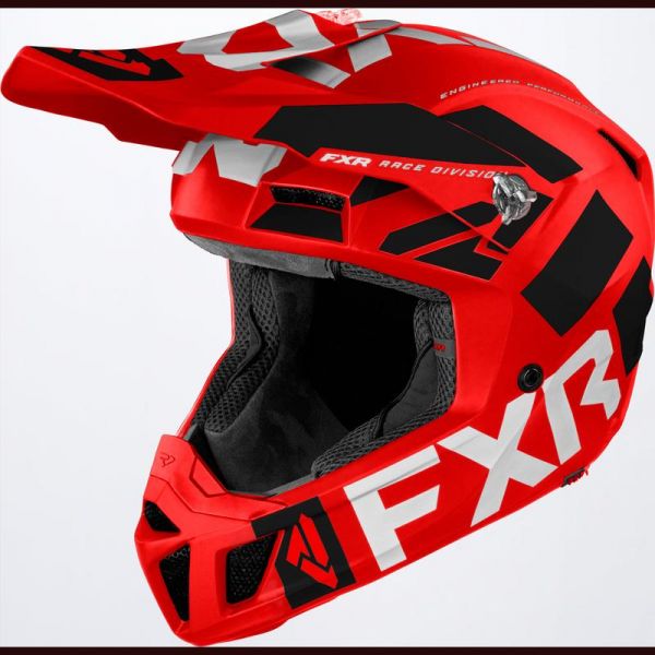 Helmets MX-Enduro FXR Snow Helmet Clutch Evo LE Red/White/Black