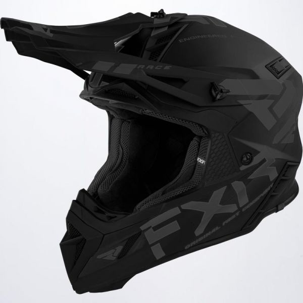 Helmets MX-Enduro FXR Snow Helmet Helium Prime w/Auto Buckle Black