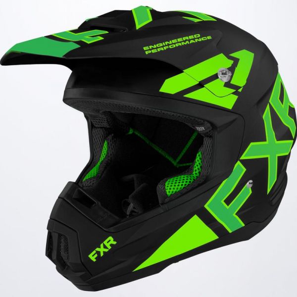 Casti Cross-Enduro FXR Casca Moto Enduro Torque Team Black/Lime