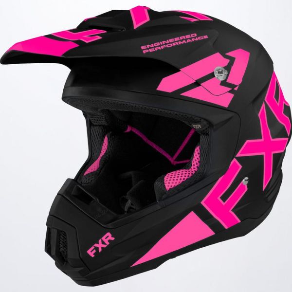  FXR Casca Moto Enduro Torque Team Black/Pink