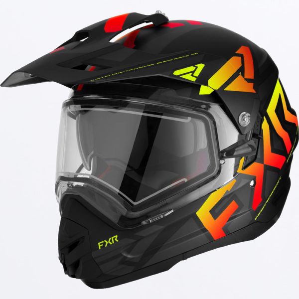 Helmets FXR Snowmobil/ATV Torque X Team Helmet E Shield & Sun Shade Ignition 23 