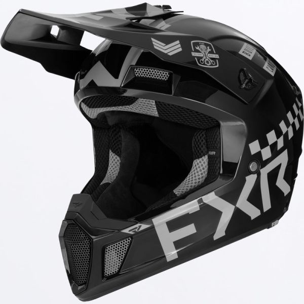 Helmets FXR Snowmobil/Enduro/ATV Clutch Gladiator Helmet Chrome 24