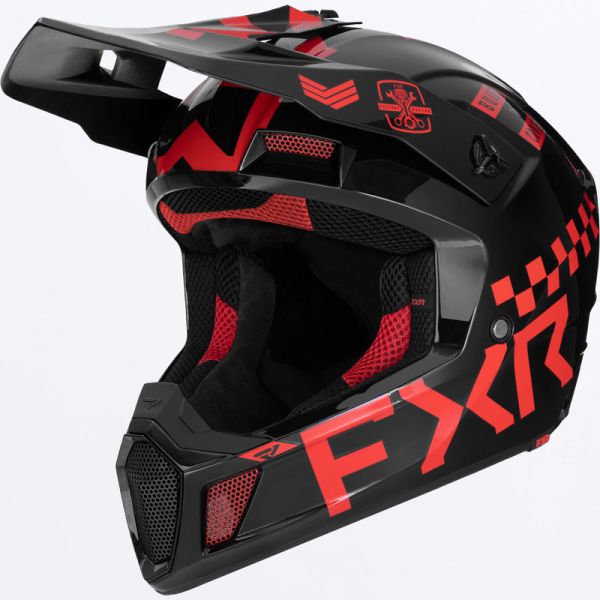 Helmets FXR Snowmobil/Enduro/ATV Clutch Gladiator Helmet Nuke Red 24