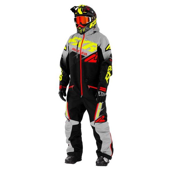 Monosuits Snowmobiles FXR  CX F.A.S.T Insulated Monosuit Blk/Grey/Hi Vis/Nuke Red 2021